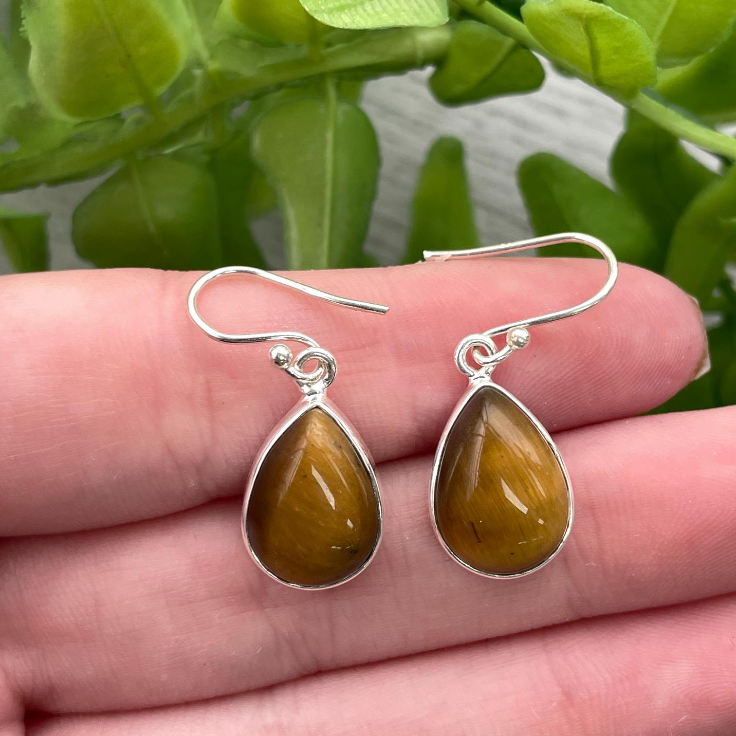 Sterling Silver Earrings - Tigers Eye - 03 Sterling Silver Earrings - Tigers Eye - 03